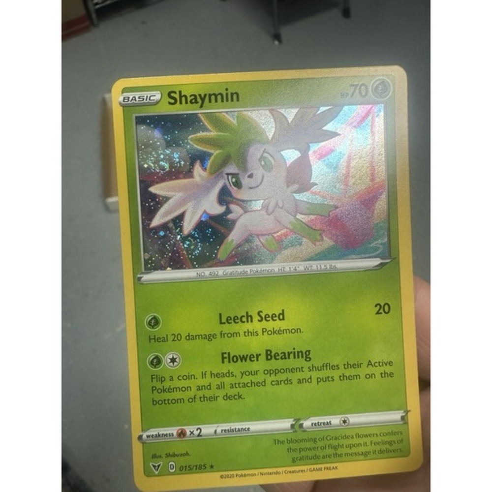 Shaymin DOUBLE SWIRL🌀FART SWIRL (Cosmos Holo) 015/185 - Pokemon Card NM